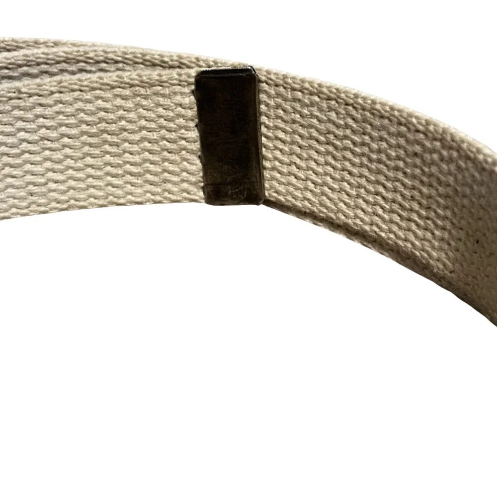 American Red White Blue Canvas Belt Sturgeon Fish American Flag Metal Buckle